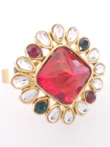 Kundan Finger Ring